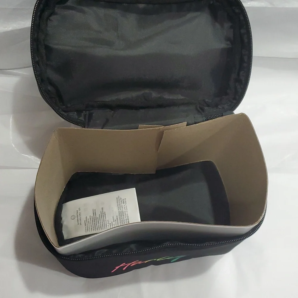 Hurley black‎ zip around makeup cosmetics beauty case new